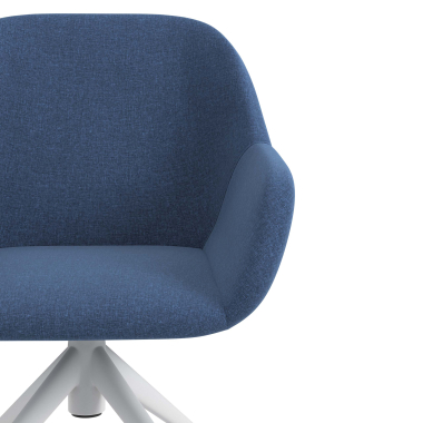 silla de reuniones blanco azul giratoria con ruedas tela brazos tapizados 5