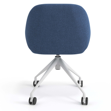 silla de reuniones blanco azul giratoria con ruedas tela brazos tapizados 6