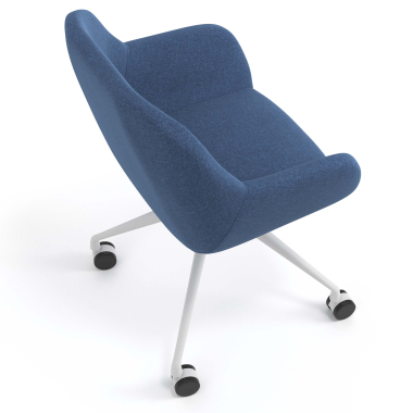 silla de reuniones blanco azul giratoria con ruedas tela brazos tapizados 7