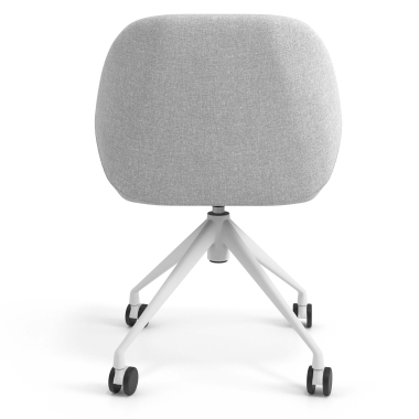 silla de reuniones gris claro giratoria con ruedas tela brazos tapizados 6