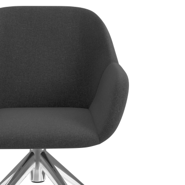 silla de reuniones cromado antracita giratoria con ruedas tela brazos tapizados 5