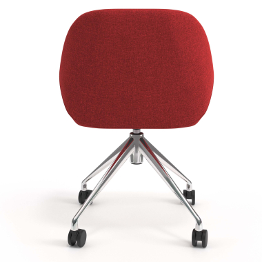 silla de reuniones cromado rojo giratoria con ruedas tela brazos tapizados 6