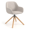 Silla de reuniones con ruedas Greta, base de aluminio