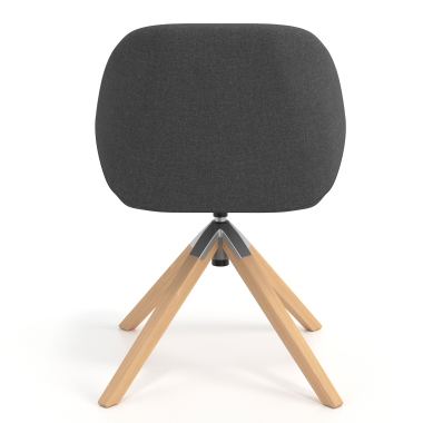 silla de reuniones antracita giratoria madera tela brazos tapizados 6