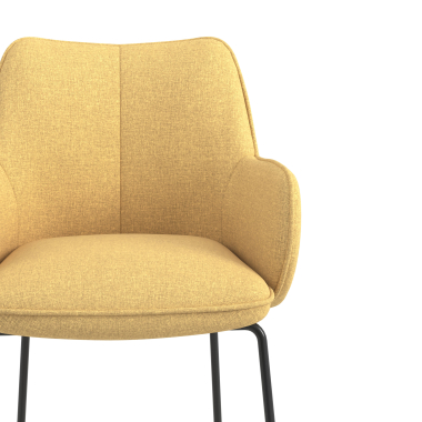 silla de visita amarillo estructura patin tela brazos tapizados 5