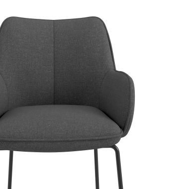 silla de visita antracita estructura patin tela brazos tapizados 5