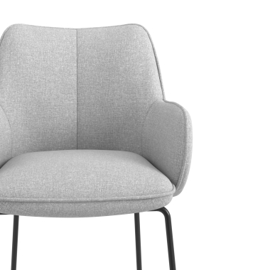 silla de visita gris estructura patin tela brazos tapizados 5