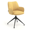 Silla de reuniones Nora, base de madera giratoria