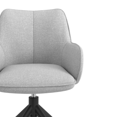 silla de reuniones negro gris giratoria tela brazos tapizados 5