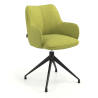 Silla de reuniones Nora, base de madera giratoria