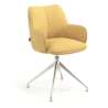 Silla de reuniones Nora, base de madera giratoria