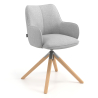 Silla de reuniones Nora, base de madera giratoria