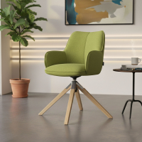 Silla de reuniones Nora, base de madera giratoria