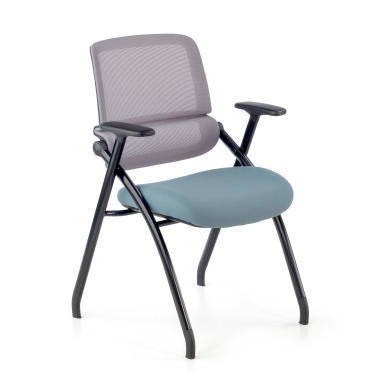 silla confidente azul silla malla brazos moviles 1
