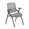 Silla plegable para formación Smart, respaldo de red, apilable con ruedas
