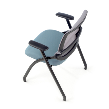 silla confidente azul silla malla brazos moviles 10