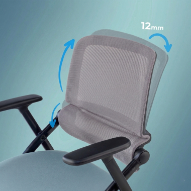 silla confidente azul silla malla brazos moviles 3
