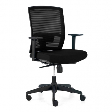 silla ergonomica negro estructura negra malla brazos regulables 1d soporte lumbar 1