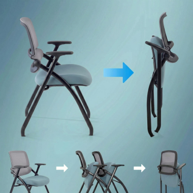 silla confidente azul silla malla brazos moviles 5