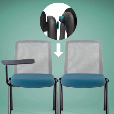 silla con pala azul atril escritorio malla sin brazos 4