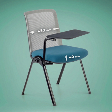 silla con pala azul atril escritorio malla sin brazos 5