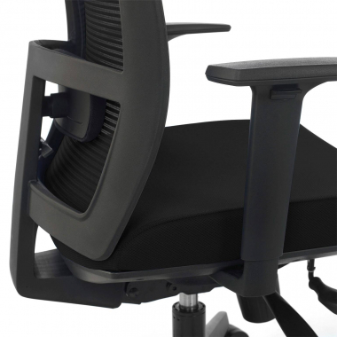 silla ergonomica negro estructura negra malla brazos regulables 1d soporte lumbar 5