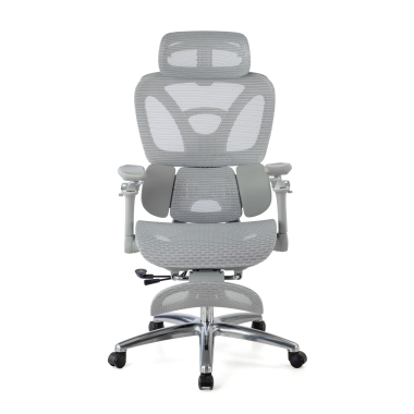 silla ergonomica gris sense ultra malla brazos regulables 4d soporte lumbar reposacabezas reposapies extensible 7