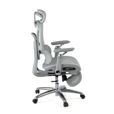 silla ergonomica gris sense ultra malla brazos regulables 4d soporte lumbar reposacabezas reposapies extensible 9