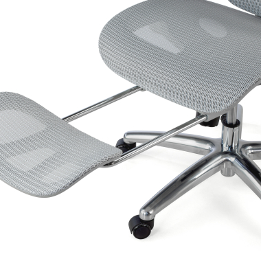 silla ergonomica gris sense ultra malla brazos regulables 4d soporte lumbar reposacabezas reposapies extensible 13