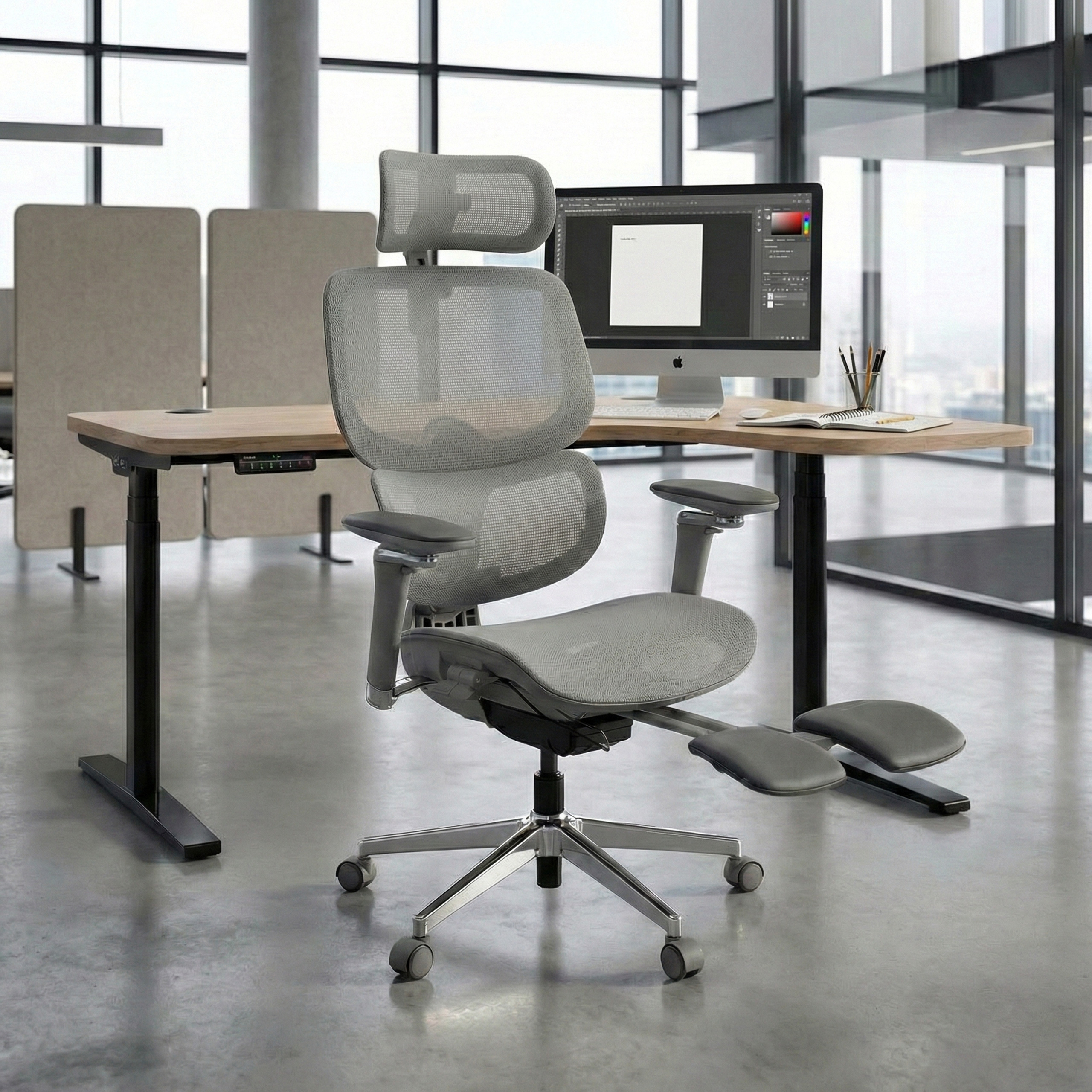Sedia da ufficio ergonomica Erghos X2, supporto lombare f...