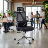 Silla de Oficina Transpirable Matrix, Brazos Regulables y soporte lumbar