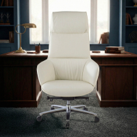 Sillón de oficina dirección Mozart, alta gama, piel natural