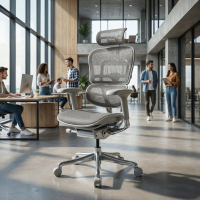 Silla ergonómica ejecutiva  Ergohuman Elite, estructura blanca