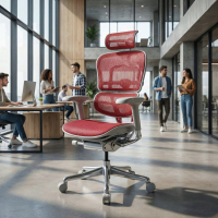Silla ergonómica ejecutiva  Ergohuman Elite, estructura blanca