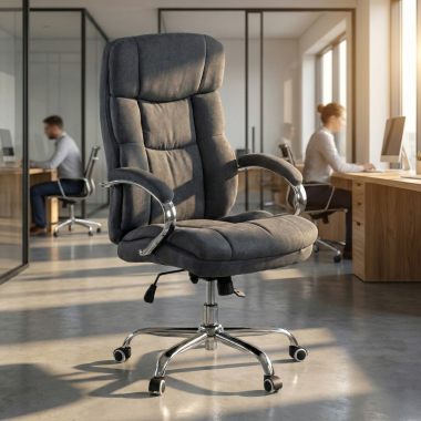 sillon de oficina negro harmony tela brazos tapizados 2