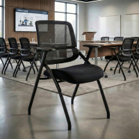 Silla plegable para formación Smart, respaldo de red, apilable
