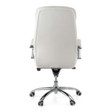 sillon de oficina blanco atenas piel sintetica brazos tapizados 7