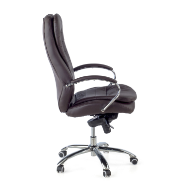 sillon de oficina marron atenas piel sintetica brazos tapizados 4