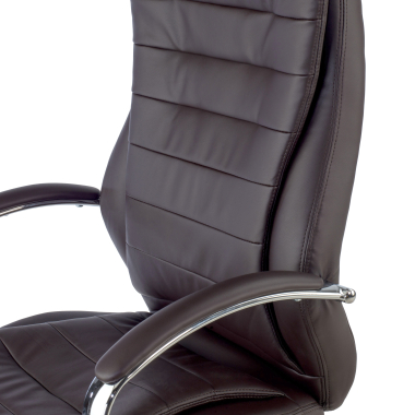 sillon de oficina marron atenas piel sintetica brazos tapizados 6