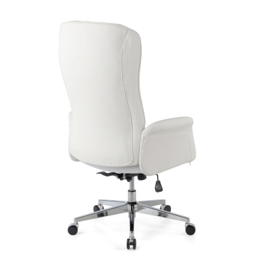 sillon de oficina blanco ankara piel sintetica brazos tapizados 9