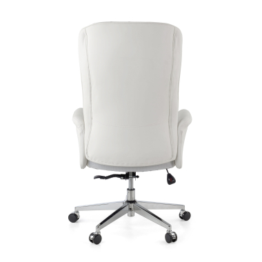 sillon de oficina blanco ankara piel sintetica brazos tapizados 10