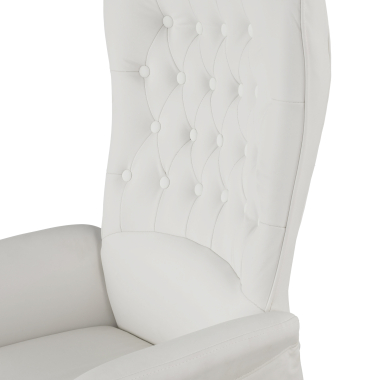 sillon de oficina blanco ankara piel sintetica brazos tapizados 3