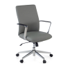 Sillón de Oficina Belfast, respaldo bajo, brazos aluminio, ecopiel