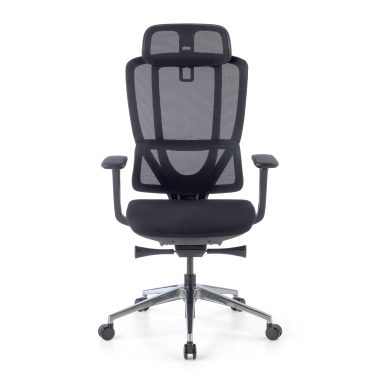 silla ergonomica negro aeroflow estructura negra malla brazos regulables 3d doble soporte lumbar reposacabezas 3