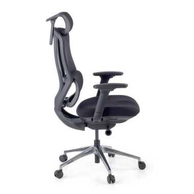 silla ergonomica negro aeroflow estructura negra malla brazos regulables 3d doble soporte lumbar reposacabezas 9
