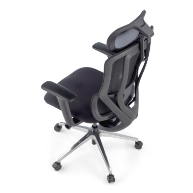 silla ergonomica negro aeroflow estructura negra malla brazos regulables 3d doble soporte lumbar reposacabezas 13