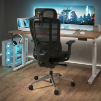 Silla Ergonómica con Reposacabezas AeroFlow black, certificada