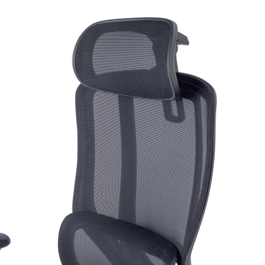 silla ergonomica negro aeroflow estructura negra malla brazos regulables 3d doble soporte lumbar reposacabezas 10