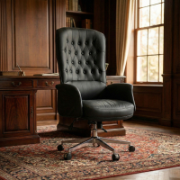 Sillón de oficina clásico Ankara, tapizado capitoné