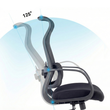 silla de oficina negro axis malla brazos fijos 4